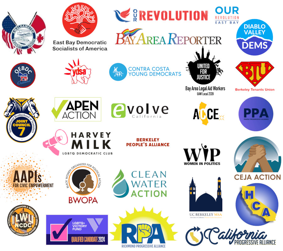 Logos of endorsing organizations listed