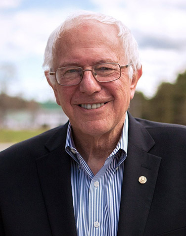 Photo of Bernie Sanders smiling